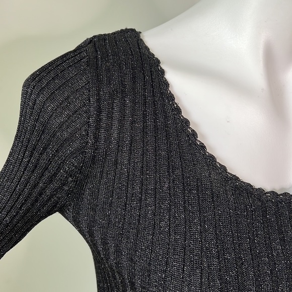 Laundry by Shelli Segal Metallic Knit Dress Halloween size XS - Picture 3 of 10